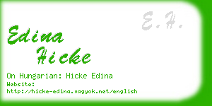 edina hicke business card